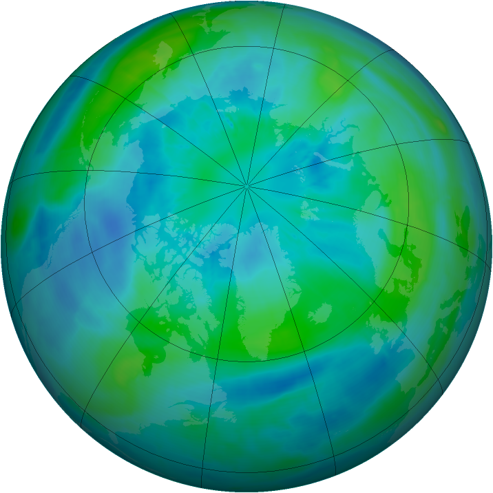 Arctic ozone map for 30 September 2008